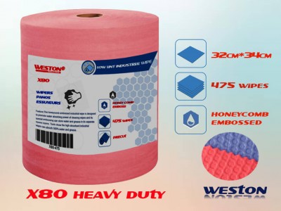 heavy duty spunlace perforated wiper roll
